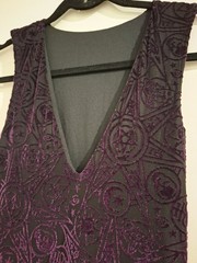 Black Milk Burned Velvet Hex Plum Dance Star Dress Small