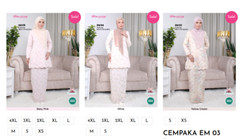 Baju Kurung Cotton « Jangok » Cempaka Cutting Kurung Mini XS-4XL inc. shipping fee