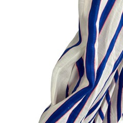 Milly Midi Length Monroe Dress Blue White Striped Linen Blend Womens 6 AS IS
