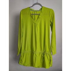 Athleta Women Dress Mini Waist Adjustable Green Lightweight Size Small