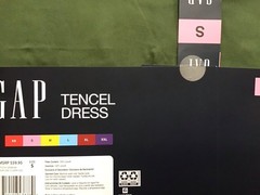 New GAP Green Small Lightweight Relaxed Fit Pocketed Tencel Dress (E1-1)