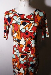 LuLaROE Multi Colored « Julia » Stretch Midi Dress Size M NWT