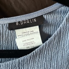 B. DARLIN | Dusty Blue Shift Dress Textured Boho Cottagecore Spring | 13/14