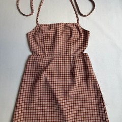 Lottie Moss Womens Ruffle Gingham Mini Dress Red White Tie