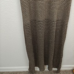 Chloé by Gabriela Hearst Metallic Gold Knit Maxi Dress Circa 2021 Collection SM