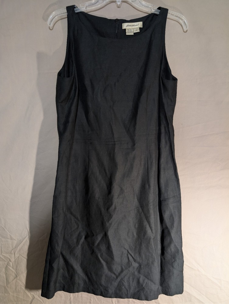 Eddie Bauer Women&rsquo;s Silk/Linen Dress Black Sz 12