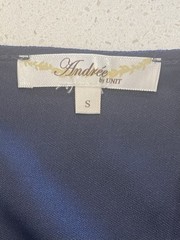 Andree By Unit dress Navy keyhole opening back short sleeve Women’s size Small S