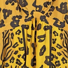 Vanessa Williams Maxi Dress Size 10 Long Sleeve Animal Print Lagenlook Cocktail