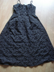 FLOREYA BLACK CRINKLE STRAPPY POLY/ELASTANE SLEEVELESS UK XL 34IN BUST