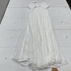Vila White Vimila Pearl Ankle Lace Maxi Dress Women’s Size 42 US 14