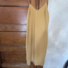 Lira Ribbed Bodycon Midi Spaghetti Strap Dress Size M Cottagecore Minimalist