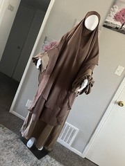 Long Two Layers Khimar With Arabian Dress🥰abaya,Hijab, Khimar,Niqab,نقاب,جلباب