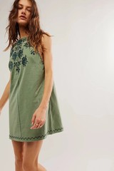 Free People Samson Mini S Women Sleeveless Beaded Embroidered Tunic Dress 45775