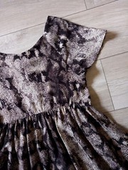 Some Days Lovin Grey Snakeskin Print Flared Dress Casual Smart Holiday UK8/10