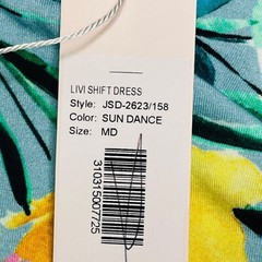 New Yumi Kim Sun Dance Livi Shift Dress Size M Jersey Knit Stretch Blue Floral