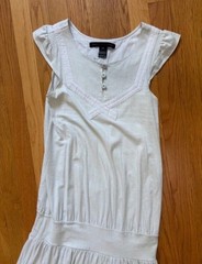 Marc by Marc Jacobs Cotton Knit Drop Waist Dress, seafoam w/stripe trim, Sz: XS