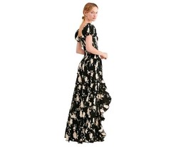 Muche et Muchette Sakura Hi-Low Ruffled Floral Print Maxidress Size: S/M