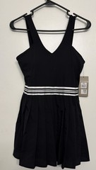 AVIA Tennis Dress Black Sleeveless Pleated Mesh Skirt Women&rsquo;s size M (8-10)