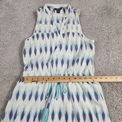 Hatley Midi Dress Sleeveless Ruffle Tiered Tassles Cotton Ikat Pattern Summer
