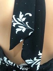 SPECHLESS Black&White Floral Halter Dress Y2K Women&rsquo;s Sz L Stretch