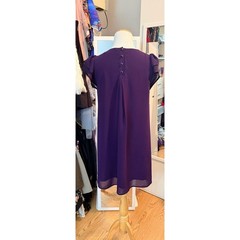 Rare Vintage Forever 21 Twist Collection Purple Twee Baby Doll Dress size medium