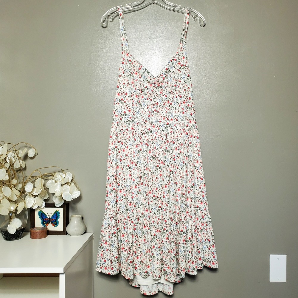 Torrid Mini Tie Back Dress Size 2/2X/18-20 Strawberry Fun Whisper White 2024