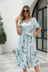 2025 Europe and the United States summer new women&rsquo;s fashion elegant printed