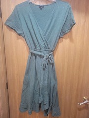 Torrid Womens 100% Cotton Jersey Wrap Dress Sz 0 (L ) Tie Front Faux Wrap