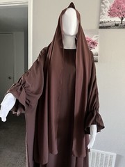 Long Scarf With Batwing Sleeve Dress🥰abaya,Hijab, Khimar, Niqab,نقاب،خمار،حجاب