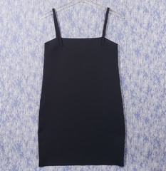 Helmut Lang Spaghetti Strap Square Neck Dress Womens Size Large Navy Made In USA