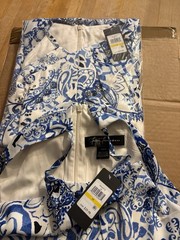 💙 Falling Flowers Blue & White Halter Dress | NWT | Size M