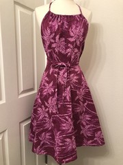 The Pottery Tree 70’s 80’s Made In Hawaii Wrap Dress Palm Tree Pattern Women’s M