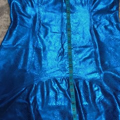 EleVen by Venus Williams A-Line V-Neck Snake Print Blue Dress XL EVT-SS-DR509