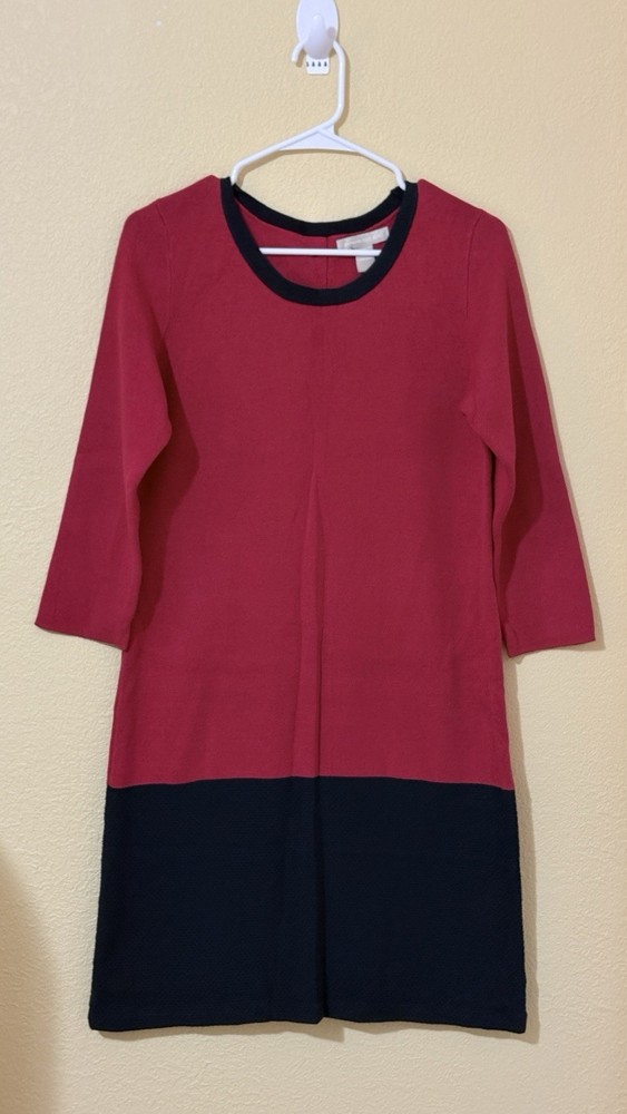 NWT Banana Republic Ranger Red Colorblock Sweater Dress M $120 S/235619-00 NEW