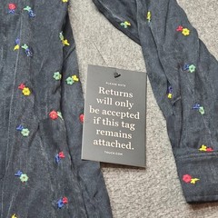 NEW Tuckernuck Callahan Embroidered Shirt Dress Floral Collar Size M