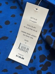 French Connection Ombre Bark Jersey 3/4 Sleeve Animal Print Dress