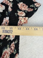 J for Justify Floral Off Shoulder Dress Women’s Large Black Pink Smocked Ruffle