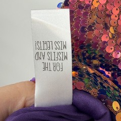 Current Mood Dolls Kill Sequin Halter Mini Dress Iridescent Purple Green XS