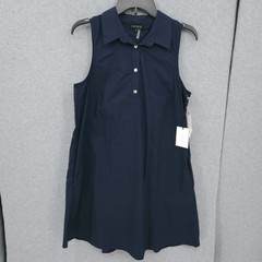 1 State Sleeveless Collared Blushing Blooms Indigo Night Mini Dress Womens S NWT