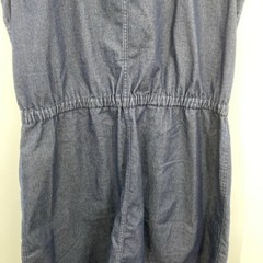 W by Worth Denim One Piece Dress Womens 14 Blue Utility Sleeveless Knee Length
