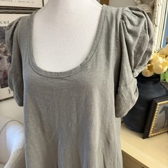 Z SUPPLY Paxton Puff Sleeve Dress In Sage NWT Size Medium
