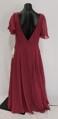 Stacees Women&rsquo;s A-Line Chiffon Bridesmaid Dress NC3 Mulberry See Description NWT
