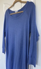 EUC STANDARD JAMES PERSE Raglan Sleeve Blue French Terry Sweatshirt Dress 4 (XL)