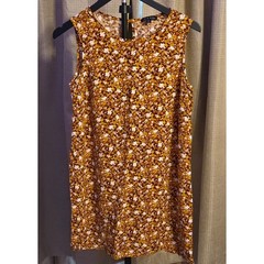 As U Wish Sleeveless Floral Print Dress Women&rsquo;s Size Medium Button Keyhole Back