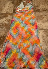 NWT OLIVACEOUS WOMENS HALTER NECK MAXI DRESS (SIZE S) MULTICOLOR