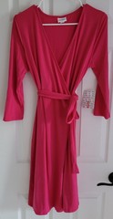 Lularoe Solid Pink Michelle Small Wrap Dress Wardrobe Staple S WOW NEW!
