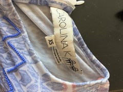 Carolina K Cotton Blue Embroidered Maxi Dress Cotton Silk XS