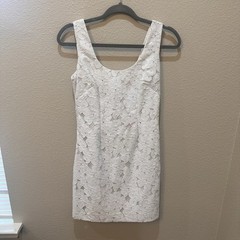 Lilly Pulitzer Womens Dress 0 White Lace Sleeveless Mini Bridal Bachelorette LWD