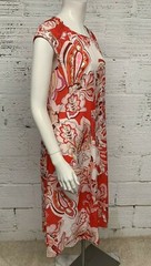 NWT Tendency Red and White Paisley Short Sleeve Dress Size M