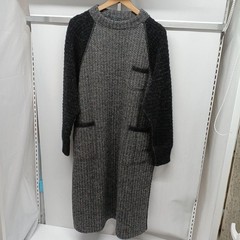 SDL 45R Shetland Tweed Knit Dress GRY Used